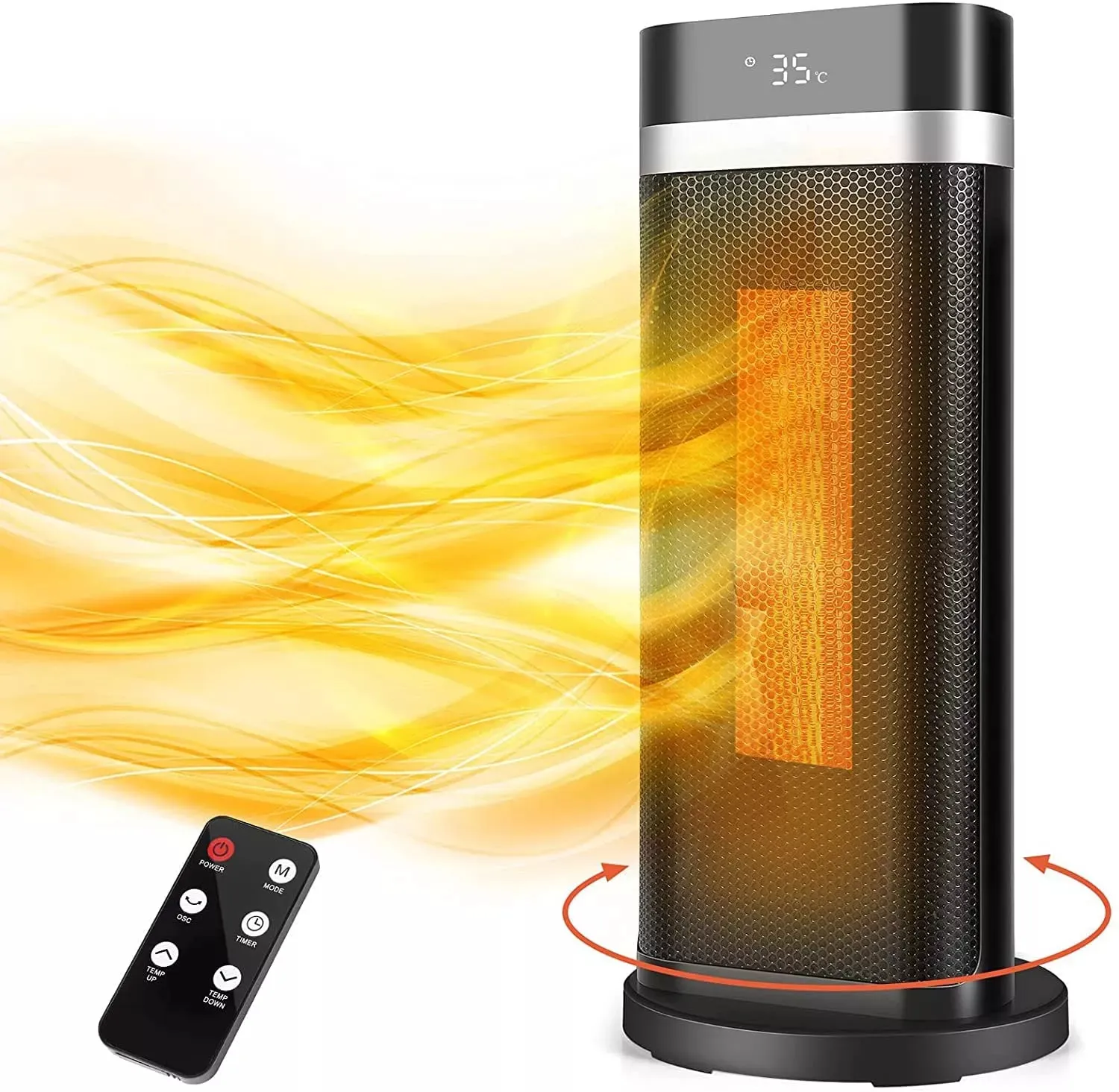 Modern Power Saving Smart Remote Control Home Room Heating Standing Electric Space Heater