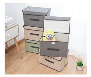 Caja de almacenamiento de <span class=keywords><strong>ropa</strong></span> portátil, organizador de juguetes a prueba de polvo para el hogar, caja de almacenamiento Organizadora no tejida - Product Image 6