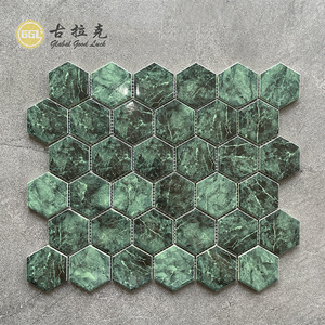 Màu xanh lá cây khảm gốm phòng tắm gạch khảm gốm gạch màu xanh đậm ngoài trời tường khảm sàn gạch - Product Image 5