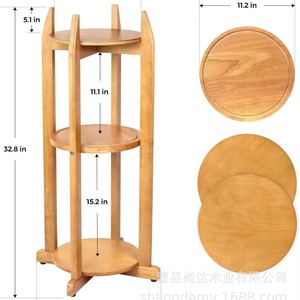 Cross-border wooden <b>storage</b> <b>rack</b> for living room, purified water <b>bottle</b>/water dispenser <b>rack</b>, wooden flower pot <b>storage</b> stand, - Product Image 4