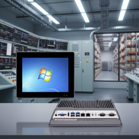 PC industriel à écran tactile capacitif/résistif IP65 de 7 à 32 pouces, moniteur intégré, ordinateurs industriels tout-en-un sans ventilateur