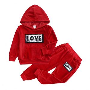 Fabricant en gros – Nouveaux ensembles de sweats à capuche épais pour bébés filles, style printemps-automne, designs simples et tendance - Product Image 2