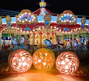 Rgb Changing Color Lamp 60mm led amusement lighting 18leds inside For Carnival Amusement Park