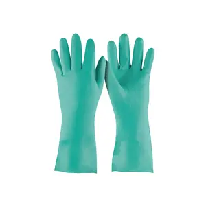 Truper CH Green Nitrile Cleaning <b>Gloves</b>, Medium Thick, Waterproof, Non-Slip Grain Texture, PVC Outer, Silicone Material, Ideal f - Product Image 1