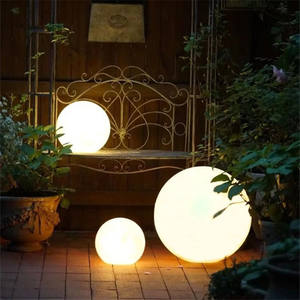 Lampe sphérique en pierre lumineuse à LED <span class=keywords><strong>solaire</strong></span> rechargeable de grande taille pour <span class=keywords><strong>jardin</strong></span> extérieur, 20 cm, 30 cm, 40 cm, 50 cm, 60 cm, 80 cm, 100 cm - Product Image 4
