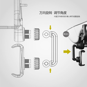 Soporte para coche con montaje por gravedad y rotación de 360 grados para teléfono de 4.0-6.2 pulgadas, montaje en el panel de instrumentos - Product Image 3
