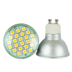 Holofote led smd 5050 ac dc 12v 24v 85-265v, 24 leds, mr16 4w