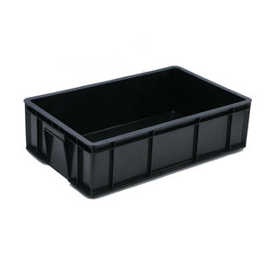 Antistatic Corrugated Plastic Storage ESD Box Bins Black Conductive Turnover ESD Tray
