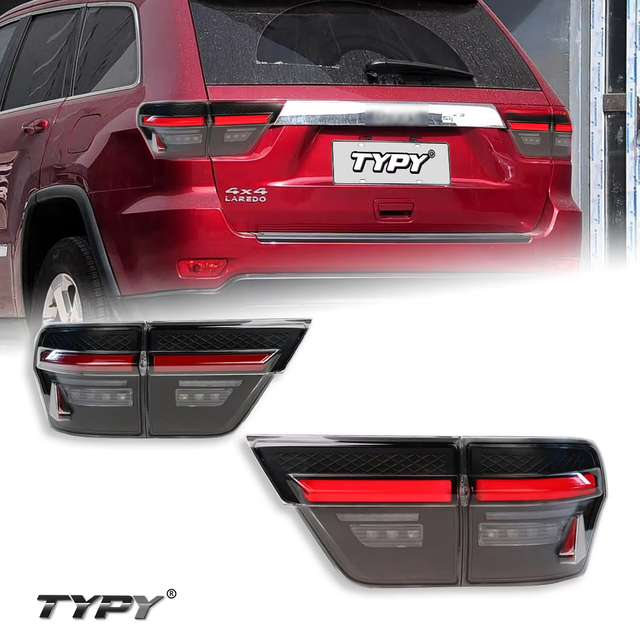 TYPY LED Rear Taillight Assemblies Running Turn Signals Plug Play for JEEP Grand Cherokee 2011-2013 Red Lens Color New Condition