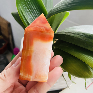 Columna de Cristal de Cornalina Natural al por Mayor, Torre de Cristal Fantasma, Piedra de Ágata Roja para Regalo - Product Image 4