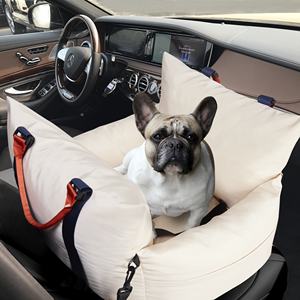 Asiento de coche multifunción para perros, cama de viaje de lujo para perros, bolsas de transporte al aire libre para mascotas, asiento elevador con correa de seguridad para perros en el lateral - Product Image 2