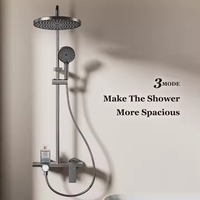 Robinet de Douche Thermostatique Haut de Gamme à Poignée Unique pour Salle de Bain, Mélangeur Eau Chaude et Froide, Jet Pluie, Barre Coulissante, Finition Brossée, Idéal Hôtels
