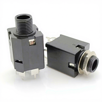 Prise audio carrée verticale PJ-612 6,35 mm 3 broches/5 broches pour haut-parleurs et microphones