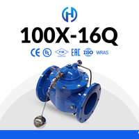 Katup Kontrol Apung DN50-DN800 100X Besi Ulet Hidrolik Otomatis Pengatur Level Air Jarak Jauh Berflens PN16 Garansi 2 Tahun OEM CE