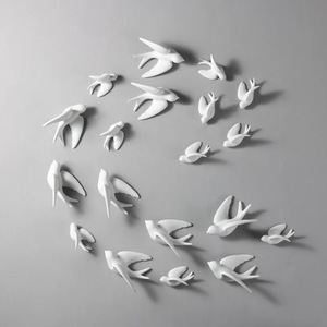 Decorazione Murale 3D in Ceramica, Statuette di Uccelli e Rondini, Arte Decorativa Creativa per Soggiorno, <span class=keywords><strong>Murales</strong></span> Animali, Ornamenti Decorativi per la Casa - Product Image 3