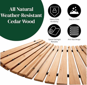 <span class=keywords><strong>Planche</strong></span> de sol en bambou imperméable de style vintage <span class=keywords><strong>pour</strong></span> allée de jardin, passerelle extérieure, plancher déroulable, 96x18 pouces <span class=keywords><strong>pour</strong></span> jardin, cour - Product Image 5