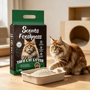 Litière pour chat premium en coques de pois, marque privée, écologique, biodégradable, litière pour chat en tofu, agglomérante, en vrac, prix d'usine - Product Image 1