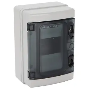 IP65 HA 4 ways Electrical ABS Plastic Waterproof Power Distribution Box Switch Box surface Mounted Indoor Outdoor