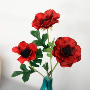 Fleur d'anémone artificielle en latex à toucher réel, vente en gros d'usine, pour la décoration de la maison, les mariages, les fêtes, les arrangements floraux - Product Image 6
