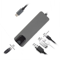 Adaptateur multiport Hub USB C, concentrateur USB C vers Ethernet 5-en-1 avec port Ethernet HDTV, port USB 3.0, charge PD pour Pro iMac XPS