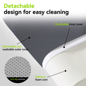 Nhà Văn phòng ghế làm mát <span class=keywords><strong>Gel</strong></span> Bộ nhớ bọt thắt lưng ghế đệm gối chống trượt Ghế Đệm Massage có thể tháo rời bao gồm - Product Image 5