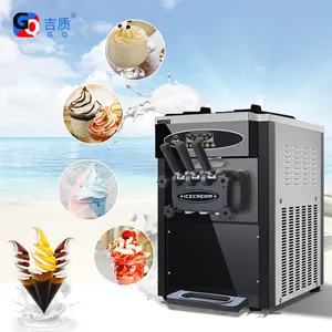 GQ-F626T Small Table Model Homemade Cone Ice Cream Used Automatic Softy Serve Ice Cream Machine Factory Price Ice Cream Pump Fed