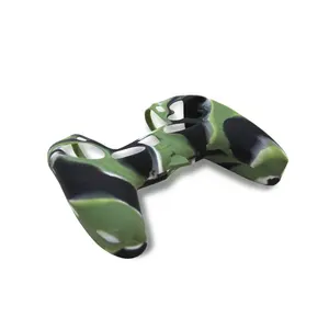 Auf Lager Camouflage Grün Schwarz PS5 Skin Rubber Protector PS5 Silikon hülle Game Controller Cover