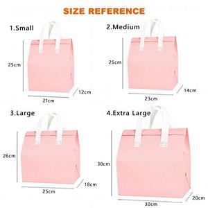 Sacs isothermes personnalisés en non-tissé avec feuille d'aluminium, réutilisables, écologiques, promotionnels, pour le shopping et le transport de produits réfrigérés, vente en gros - Product Image 3