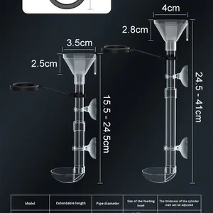 Anneau Flottant Anti-Déversement Réglable pour Nourriture de Poissons - Distributeur de Nourriture pour Aquarium en Plastique Réglable en Hauteur pour Poissons, Crevettes, Tortues - Product Image 4