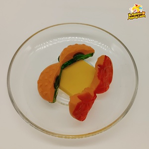 Bonbons gélifiés XXL en forme de hamburger, <span class=keywords><strong>halal</strong></span>, à la gélatine et à la pectine, avec centre fourré à la confiture - Product Image 4