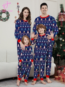 Loveda precio barato invierno nueva llegada padre-hijo Homewear Navidad impreso ropa de dormir mujer hombre familia pijamas conjunto - Product Image 3