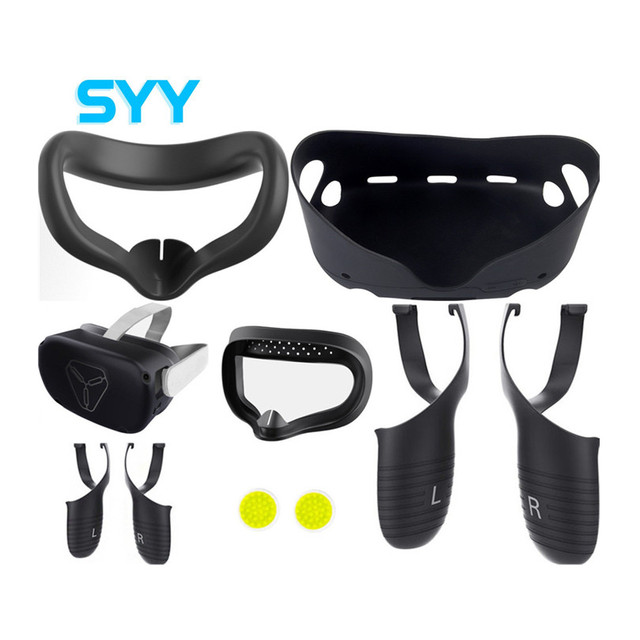 SYY Sweatproof Lightproof Silicone Soft Cover for Oculus Quest 2