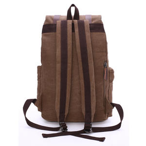 Nueva mochila de lona retro de estilo coreano para hombres y mujeres, mochila informal de moda para ordenador portátil, mochila de color sólido para estudiantes de secundaria - Product Image 4