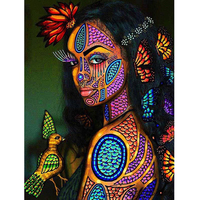 5D Volledige Boor Diamant Schilderij Afrikaanse Stijl Exotische Vrouw Door Nummer Kits Verf Met Diamanten Arts Borduurwerk Diy Craft Set thuis