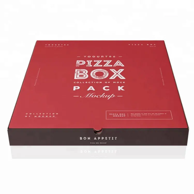 Caja de Pizza corrugada reutilizable, embalaje de Pizza portátil con logotipo personalizado de alta calidad, 20000 Uds., venta al por mayor