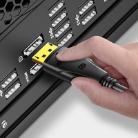 SAMZHE Convertidor DP a HDMI 4K, Adaptador de Video DisplayPort Macho a Hembra, Cable de 25 cm para Computadora de Escritorio, Laptop, TV, Monitor, Proyector