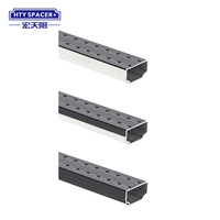 Barre d'espacement en aluminium pliable au design industriel moderne, joint durable pour porte de douche en verre, utilisation dans les bâtiments, hôtels et appartements