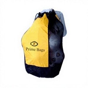 Prime Bags Large Capacity Mesh Sports <b>Ball</b> Bag Drawstring Black Red Travel Backpack Basketball Football Volleyball Soccer - Product Image 1