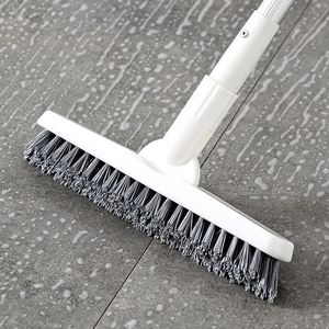 Cepillo de mango largo con cerdas rígidas para limpieza de azulejos, juntas y suelos duros en el baño y el hogar - Product Image 3
