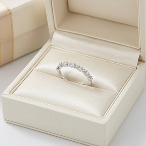 Hot Selling Trendy Design Half Eternity <b>Ring</b> Fine Jewelry 18K Solid Gold Real Natural Diamond Stackable <b>Ring</b> For <b>Couple</b> Gift - Product Image 6