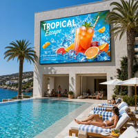Layar LED IP66 Tahan Air P6.67 Perawatan Depan Belakang Kecerahan Tinggi HDR10 1080P Garansi 5 Tahun untuk Kolam Renang Hotel
