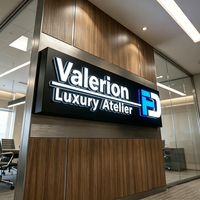 Enseigne personnalisée avec logo 3D, éclairage frontal, enseigne LED 3D avec logo d'entreprise, enseigne commerciale, lettres en acrylique, enseigne publicitaire
