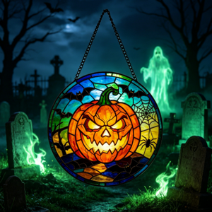 Cross-border Christmas <b>Animal</b> Traditional Round Glass Suncatcher Colorful Hanging Decoration for Window and Bedroom - Product Image 3