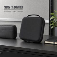 Étui organisateur personnalisé en EVA avec séparateurs modulaires, poche en filet, sangles élastiques et fermeture avant