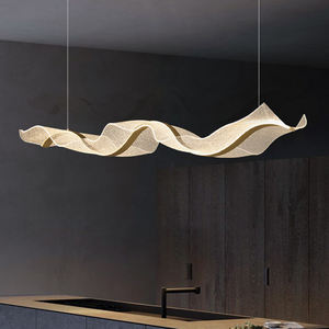 Lustres Led en forme de vague <span class=keywords><strong>Suspension</strong></span> Lustre de luxe Lustres et suspensions modernes Métal Cristal Acrylique <span class=keywords><strong>Doré</strong></span> 90 - Product Image 1