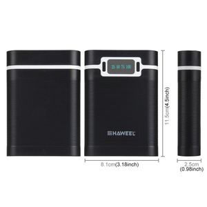 Haweel pin 4x18650 tự làm (không bao gồm) với <span class=keywords><strong>2</strong></span> x Đầu Ra USB 10000mAh hộp vỏ ngân hàng điện cho iPhone <span class=keywords><strong>Galaxy</strong></span> Sony - Product Image 5