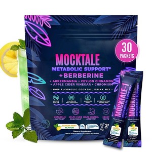Mocktale Soutien Métabolique et Immunitaire, Mélange de Boissons en Sachet, Saveur Berbérine Citron Menthe, 30 Sachets, Sans Sucre, 25 <span class=keywords><strong>Calories</strong></span>, Adulte - Product Image 1
