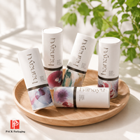 Emballage en tube de papier pour flacon de shampoing de luxe personnalisé, écologique, biodégradable, recyclable, cylindre cosmétique en kraft