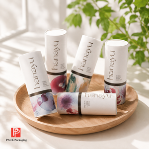 Caja de Papel Kraft FSC Ecológica y Biodegradable <span class=keywords><strong>para</strong></span> Perfume de Lujo, Envase de Tubo de Papel <span class=keywords><strong>para</strong></span> Cosméticos, Cilindro <span class=keywords><strong>para</strong></span> Regalo - Product Image 5