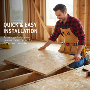 Tablero <span class=keywords><strong>OSB</strong></span> 3 T&G de Material de Pino, Alta Precisión Dimensional, Impermeable y Ecológico para Paneles de Puertas, Muebles Tapizados y Estructuras - Product Image 1